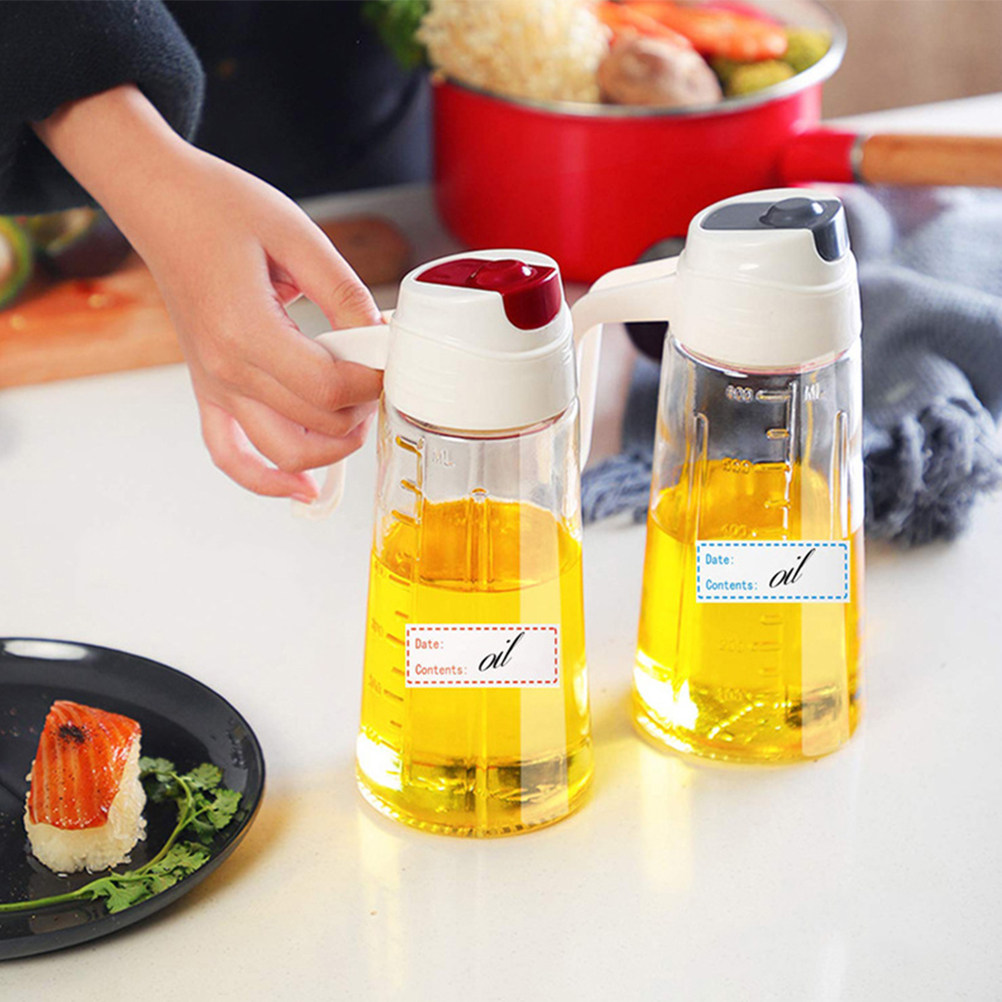 Food Storage Labels - 冷蔵庫の野菜保存容器、キッチン収納、冷凍庫用収納ボックス、スパイスジャー用の長方形の食品ラベル2ロール。