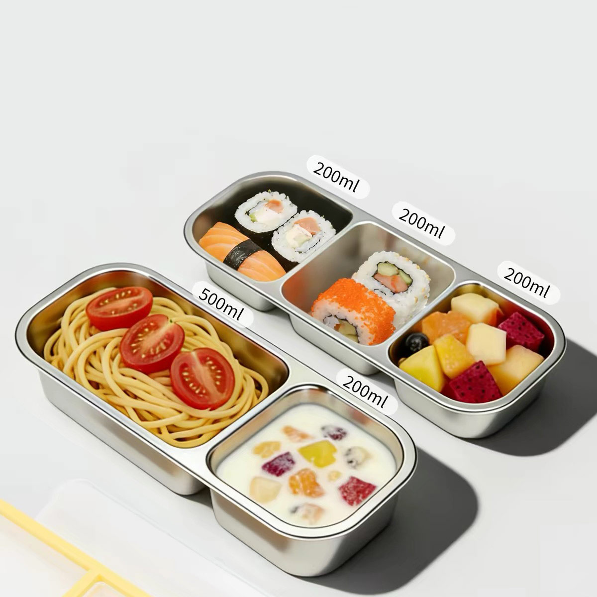 ステンレス製の蓋付き食品保存容器、食品グレードの密閉ランチボ - Food Storage Meals のレビューと価格