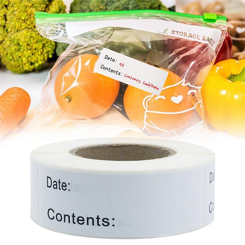 自己粘着取り外し可能な食品保存ラベル防水日付内容ラベルキッチ - Food Storage Labels のレビューと価格