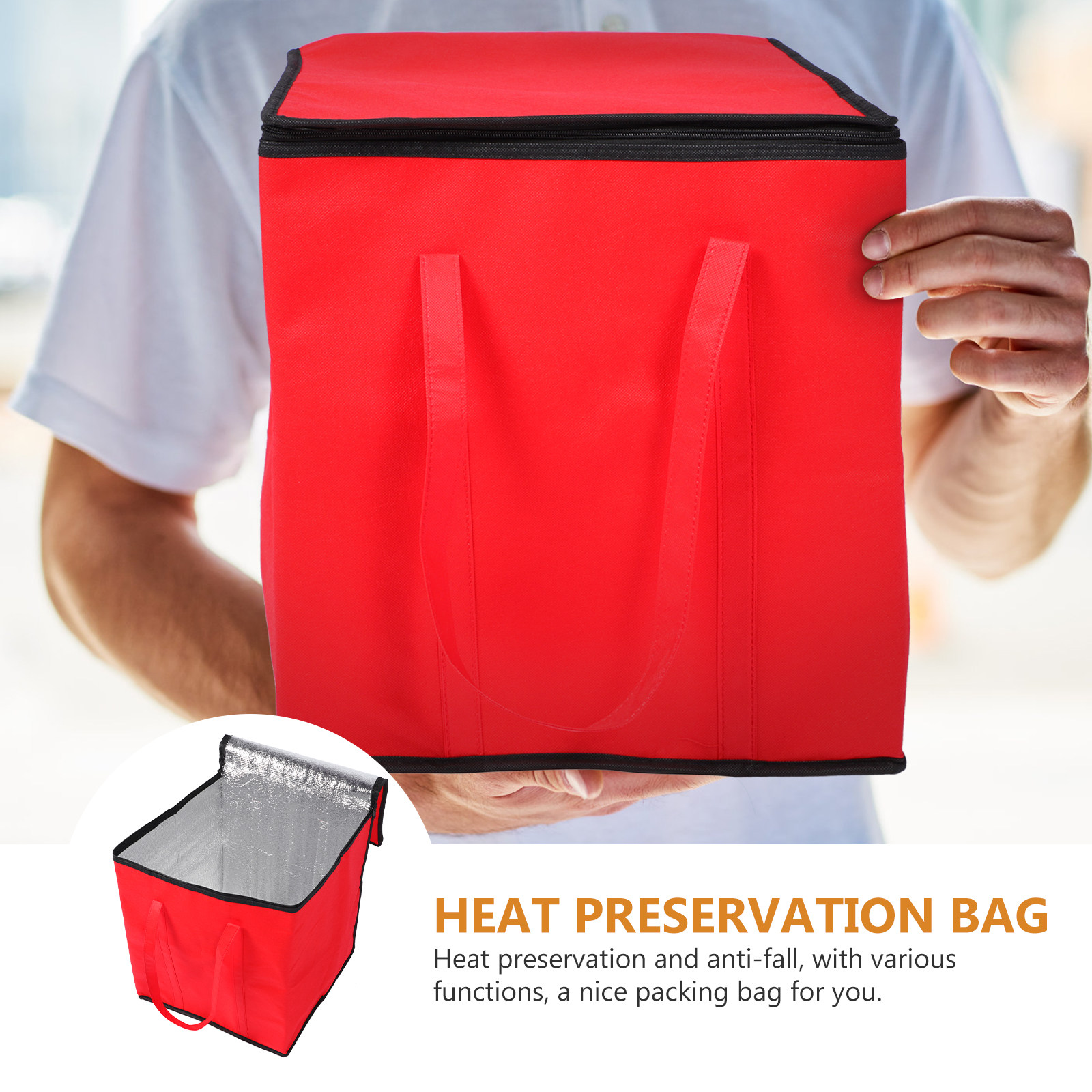 1個入り、断熱機能付きの食品配送バッグ。鮮やかな色で持ち運び - Food Storage Bag のレビューと価格