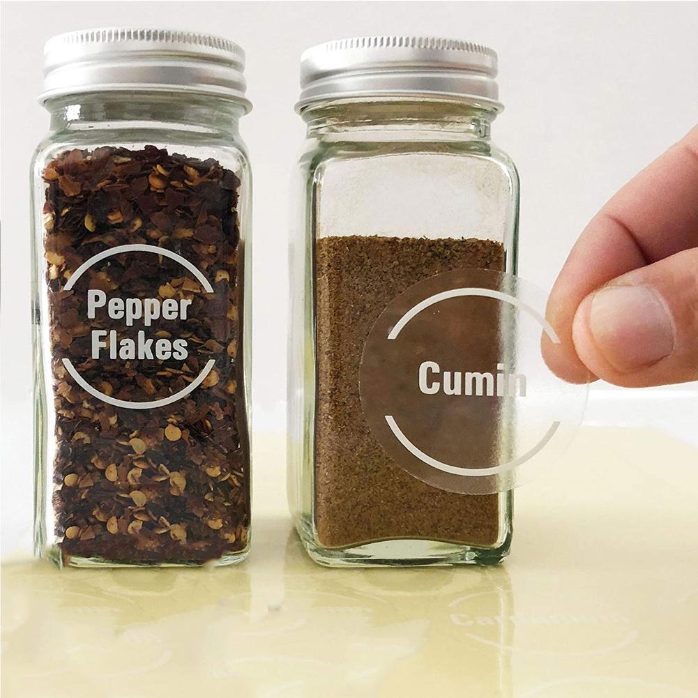 144 ピース/セット透明スパイスジャー収納ラベルキッチンジ - Food Storage Labels のレビューと価格