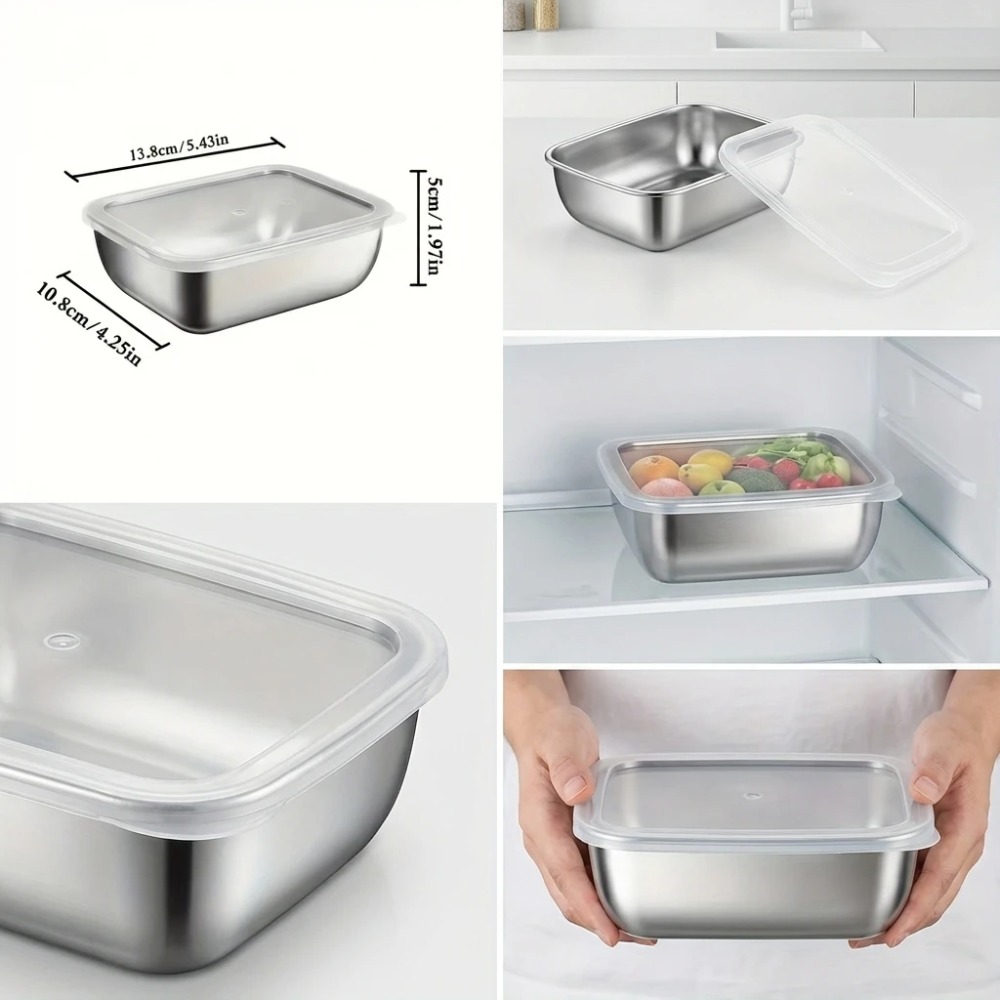 6個入りステンレス製食品保存容器漏れ防止6個入りステンレス製 - Food Storage Meals のレビューと価格