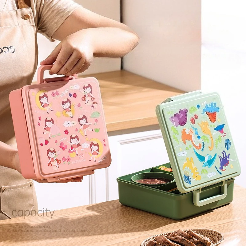 ランチボックス 漫画フルーツサラダ弁当箱 食器付き 子供用  - Food Storage Oven Safe のレビューと価格