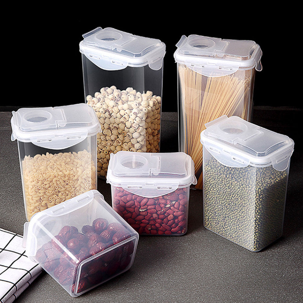 2個入り収納瓶セット。透明プラスチック製で、キッチンでの整理 - Food Storage Containers のレビューと価格