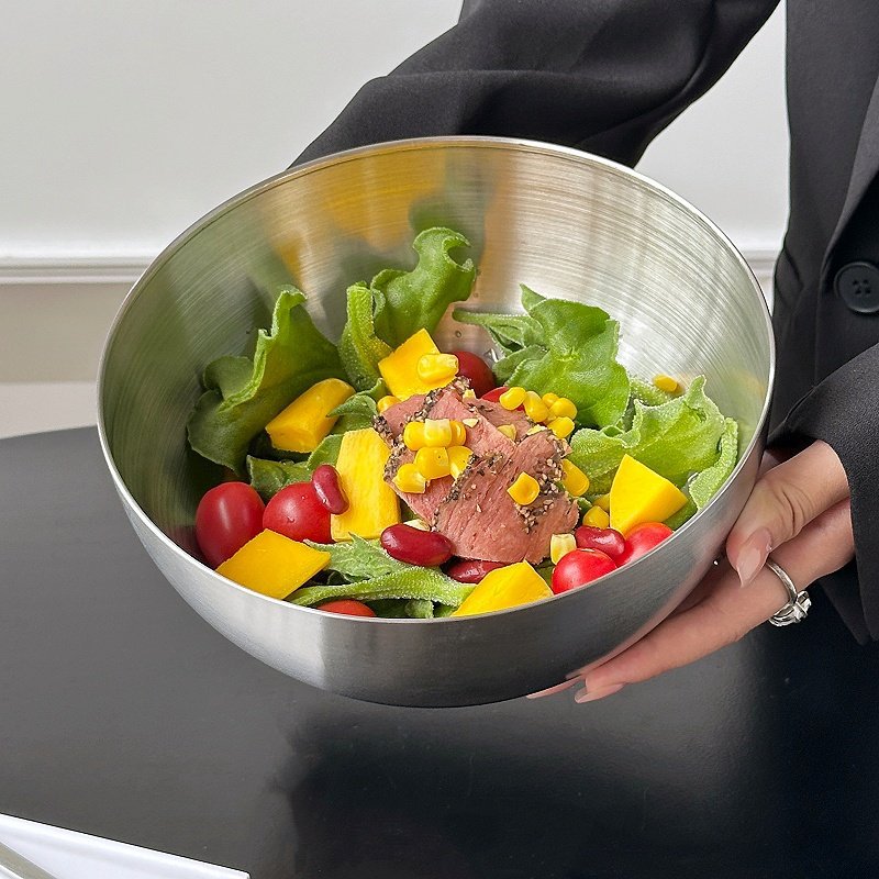 ステンレス製のサラダボウル,食品容器,キッチンテーブル,麺の - Food Storage Meals のレビューと価格
