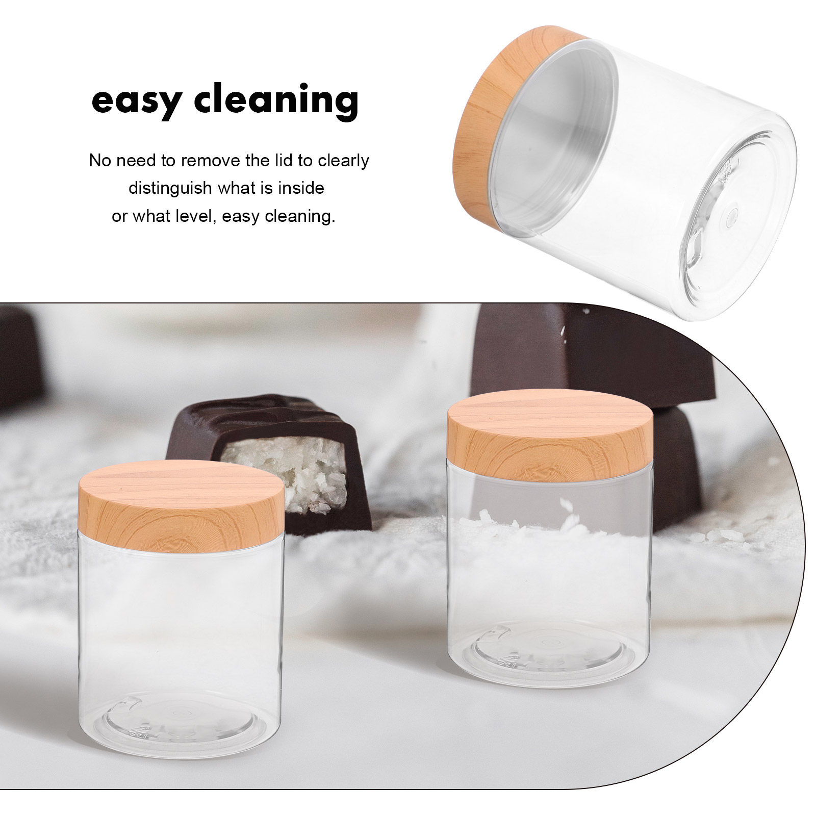 6個入り、密閉式の透明プラスチック製保存容器。乾燥食品の保存 - Food Storage Containers のレビューと価格